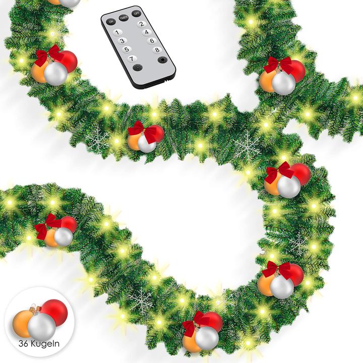 Produktbild Kesser Weihnachtsgirlande 5m mit Beleuchtung