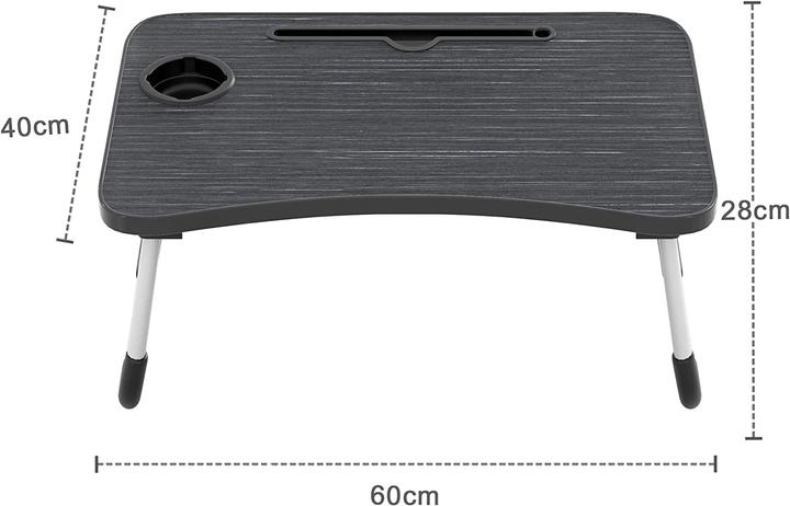 Image du produit Intirilife table pliante pour ordinateur portable en noir
