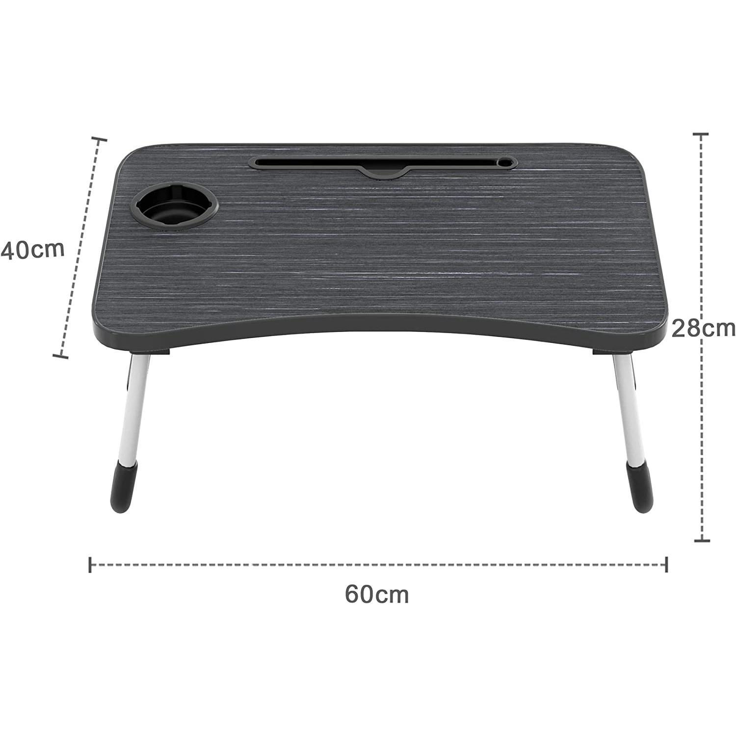 Thumbnail - Intirilife ausklappbarer Laptoptisch in Schwarz, Notebook Ständer, Schwarz