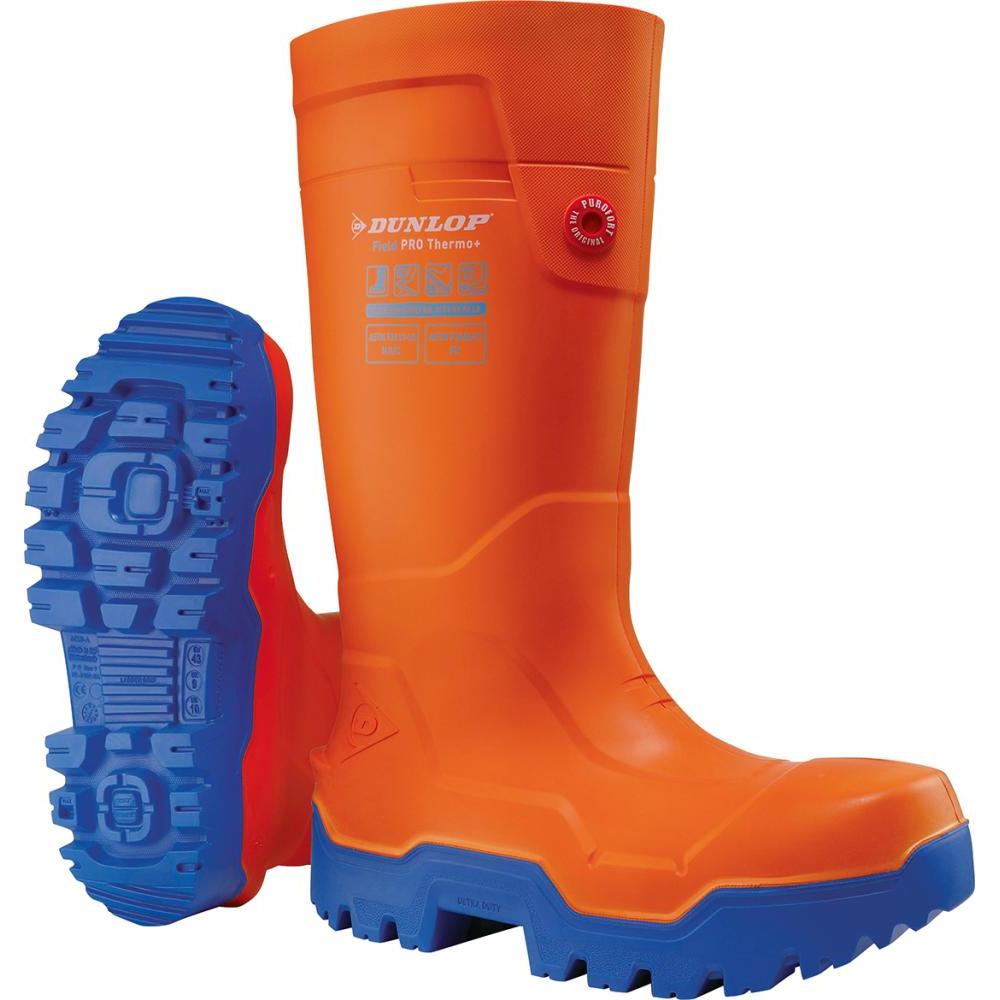 Dunlop, Herren, Gummistiefel, Arbeitsstiefel FieldPRO Thermo+, S5/CI/CR/SRC, Purofort, Gr. 41, orange, Orange, (41)