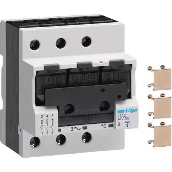 Hager Rosso Interruttore Sezionatore, Pulsante + Interruttore,