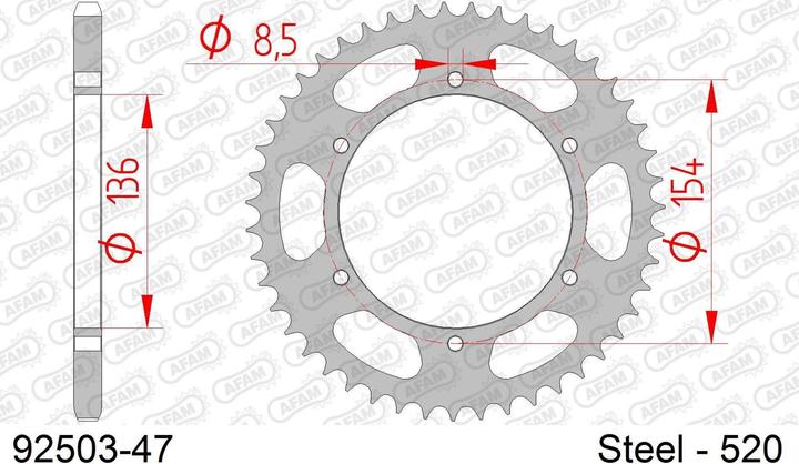 Actual product image Afam 520 47 dents (47)