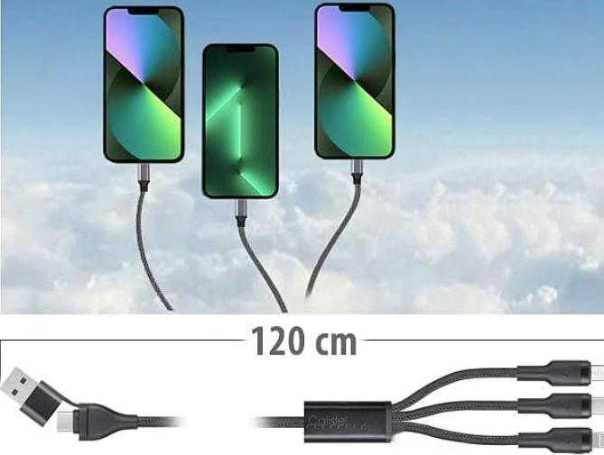 Produktbild Novidarte 3-in-1 USB-C Ladekabel