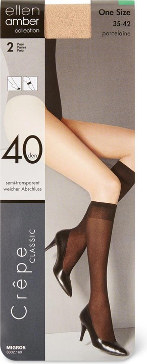 Image du produit Ellen Amber Mi-Bas Pour Dames Crêpe (40 DEN)