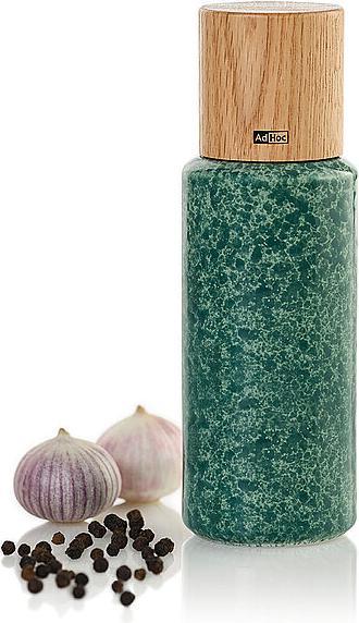 Actual product image AdHoc Yara pepper / salt mill, green, CeraCut® Ceramic grinder, ceramic/red oak wood, D: 6.2 cm, H: 18 (Pepper, Salt)