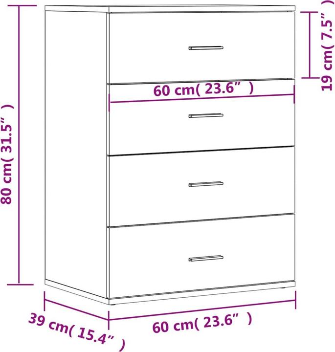 Immagine prodotto VidaXL Credenza (60 x 39 x 80 cm)