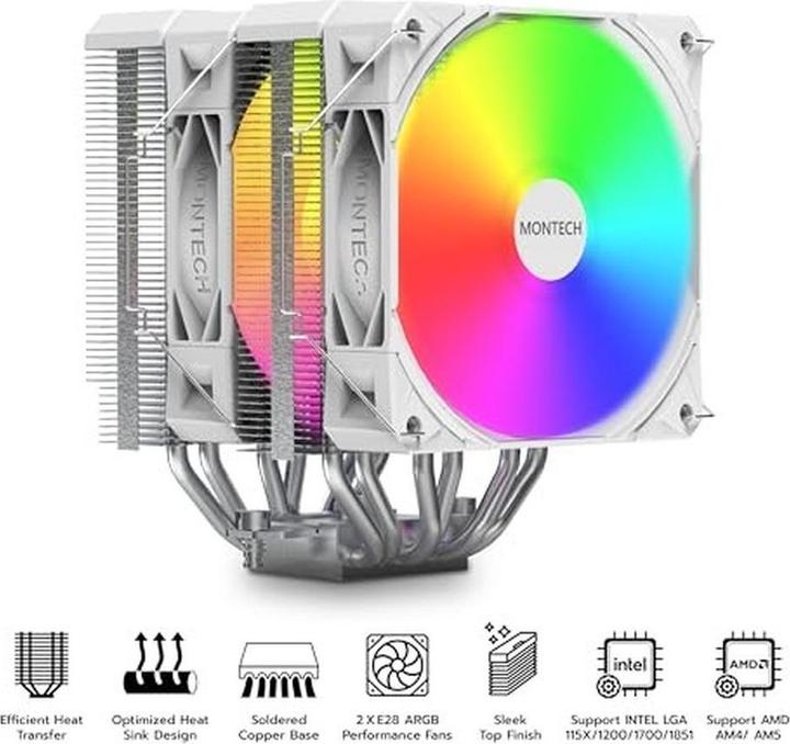 Produktbild Montech NX600 ARGB White (160 mm)