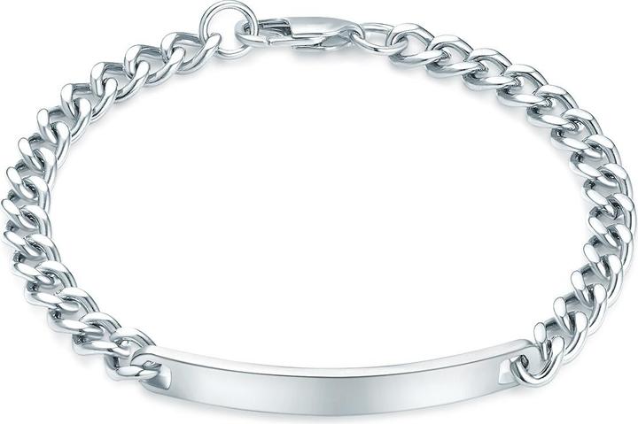 Produktbild True Rebels Herren Edelstahl Silber - 34144 (21 cm, Edelstahl)