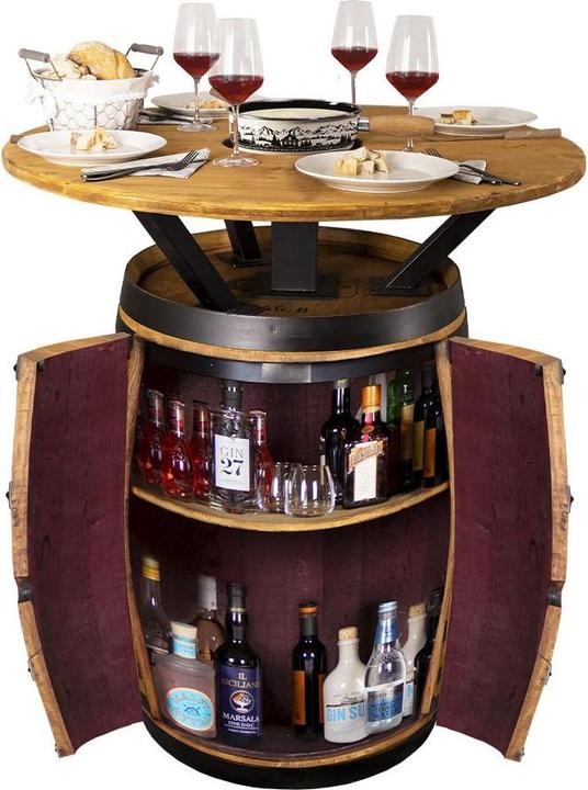 Image du produit Bodega Table haute barrique et réchaud à fondue "Alpage (Fondue au fromage)