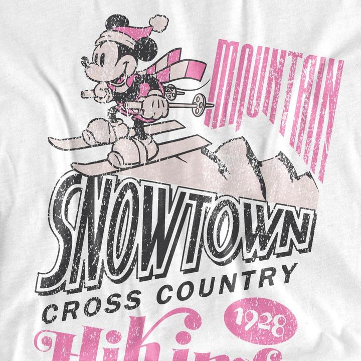 Actual product image Disney Unisex Adult Snowtown Ski Mickey Mouse T-Shirt (XXL)