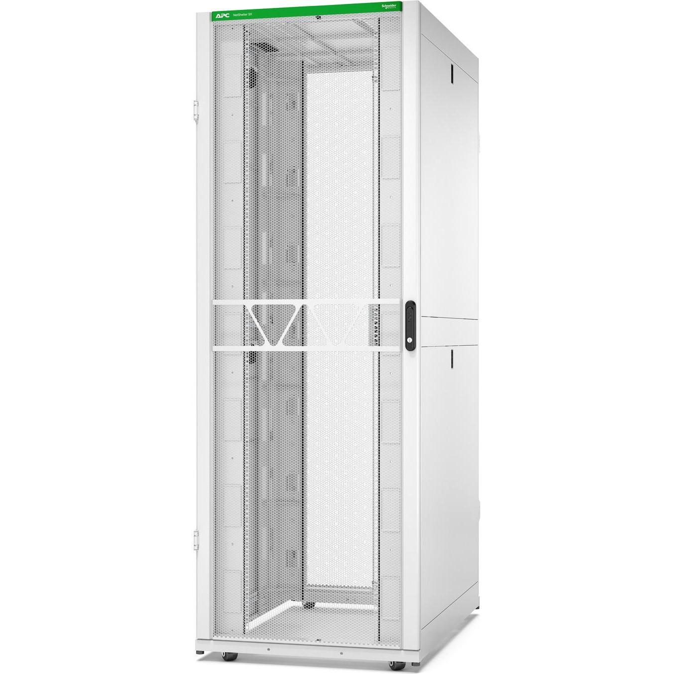 APC NetShelter SX Server Rack Gen 2 48U 2258H x 800W x 1200D mm w/ Sides White (48 HE, 19 Zoll Rack), Serverschrank, Wei...