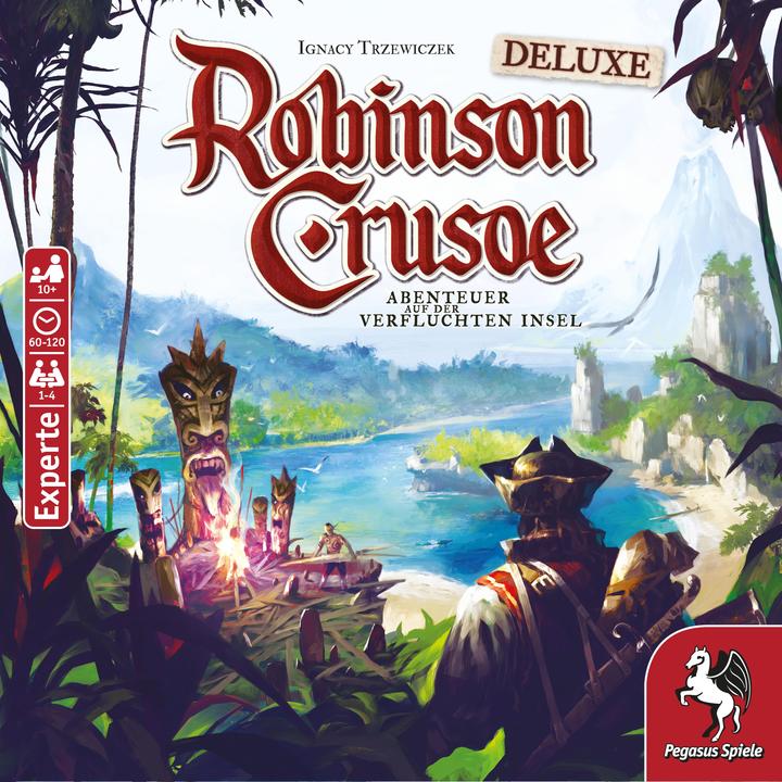 Actual product image Pegasus Robinson Crusoe Deluxe Edition, board game, for 1-4 players, from 10 years (DE-Au (German, 1 - 4 Players)