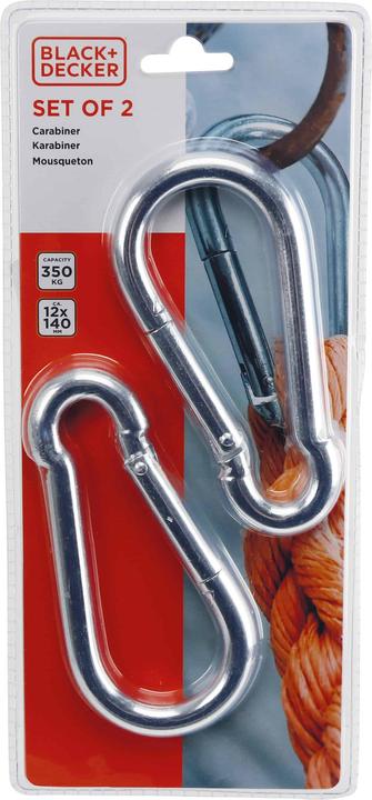 Produktbild Black & Decker Hook carabiner set 2pc