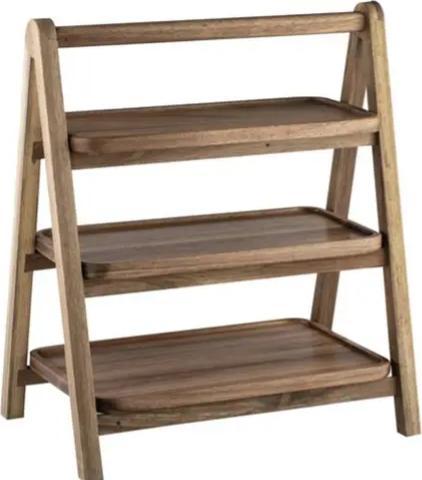 Actual product image Ladelle Gather acacia 3-storey serving tower