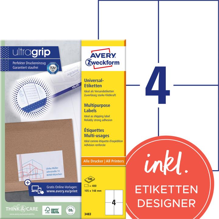 Avery universal labels