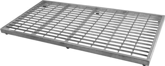 Home It Home>it® firkantet trinrist med 6 stillesko 40x80 cm galvaniseret (6 Stk.)