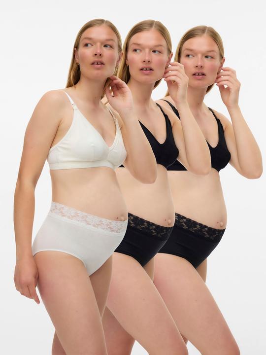 Immagine prodotto Mamalicious Confezione da 3 pantaloni premaman mutandine hipster (M, L, confezione da 3)