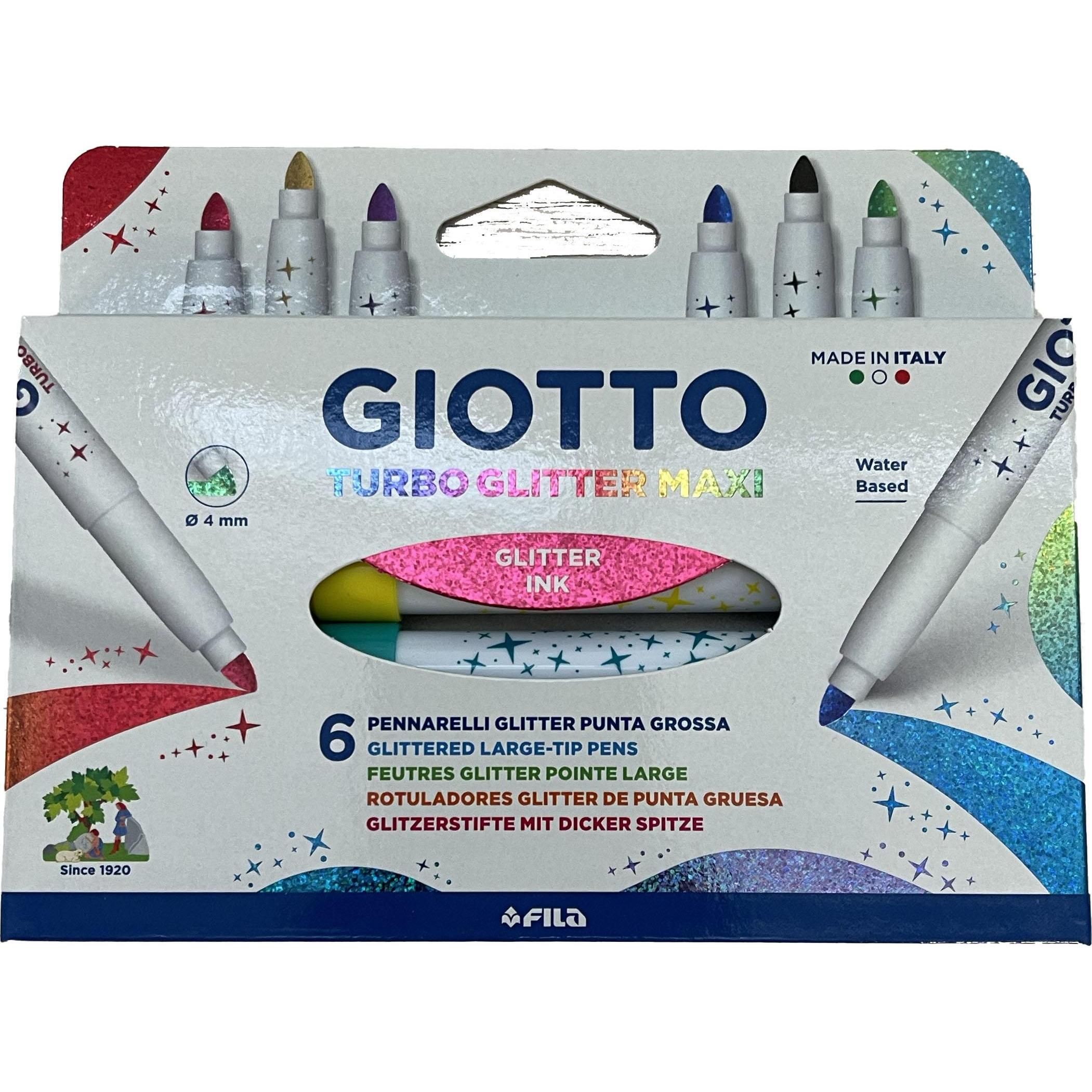 Giotto, Malstifte, Fasermaler Turbo Glitter (6 x)