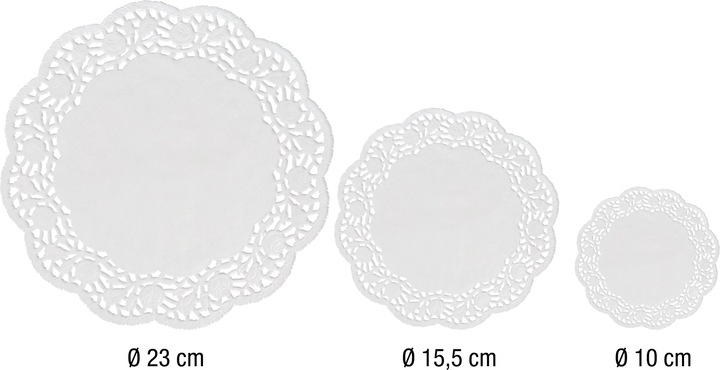 Produktbild VBS Papier Spitzendeckchen, Weiss
