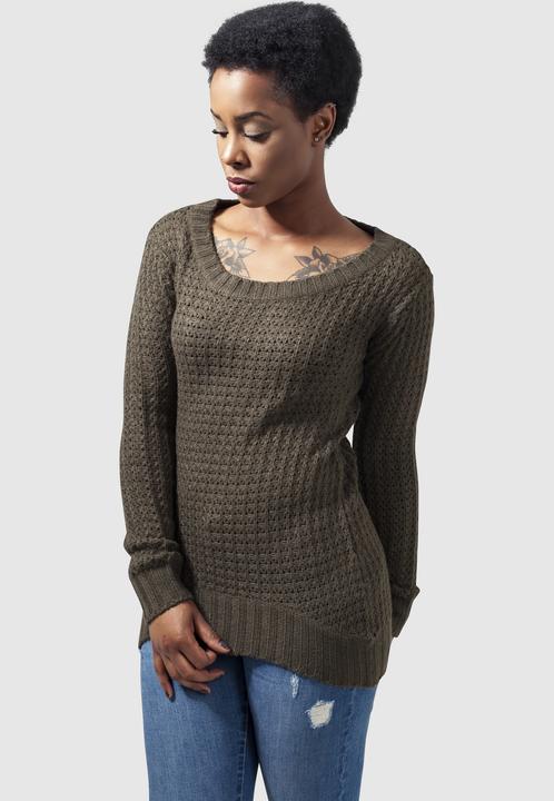 Produktbild Urban Classics Ladies Long Wideneck Sweater (S)