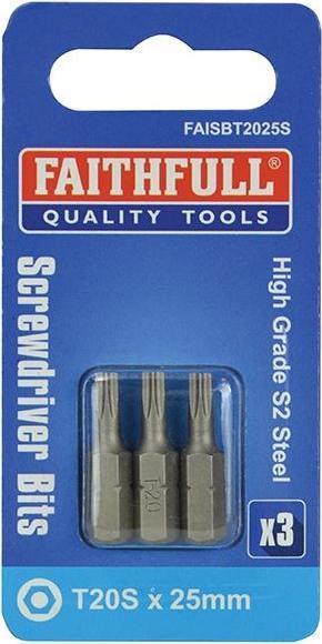 Actual product image Faithfull Security S2 Grade Steel Screwdriver Bits