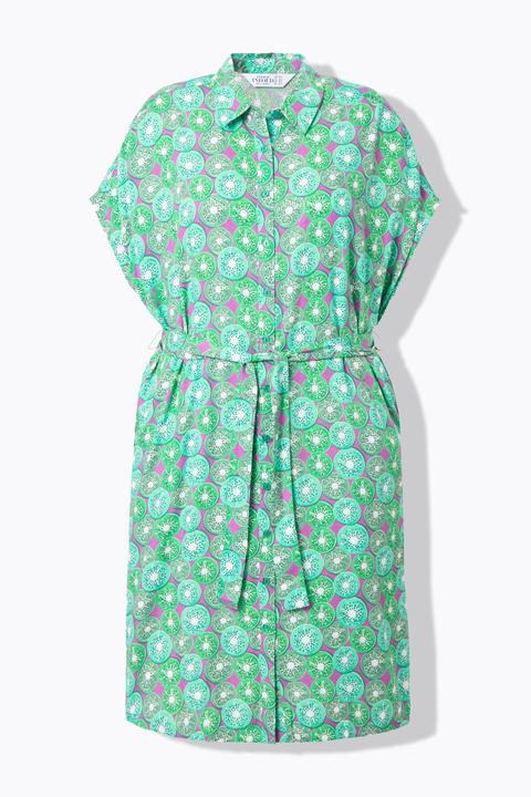 Actual product image Studio Untold Fruit Print Cap Sleeve Button Down Midi Dress (56)