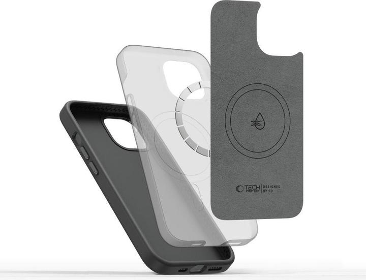 Produktbild Tech-Protect Silicone PUZ MagSafe iPhone 15 Case - Gray (Apple iPhone 15)