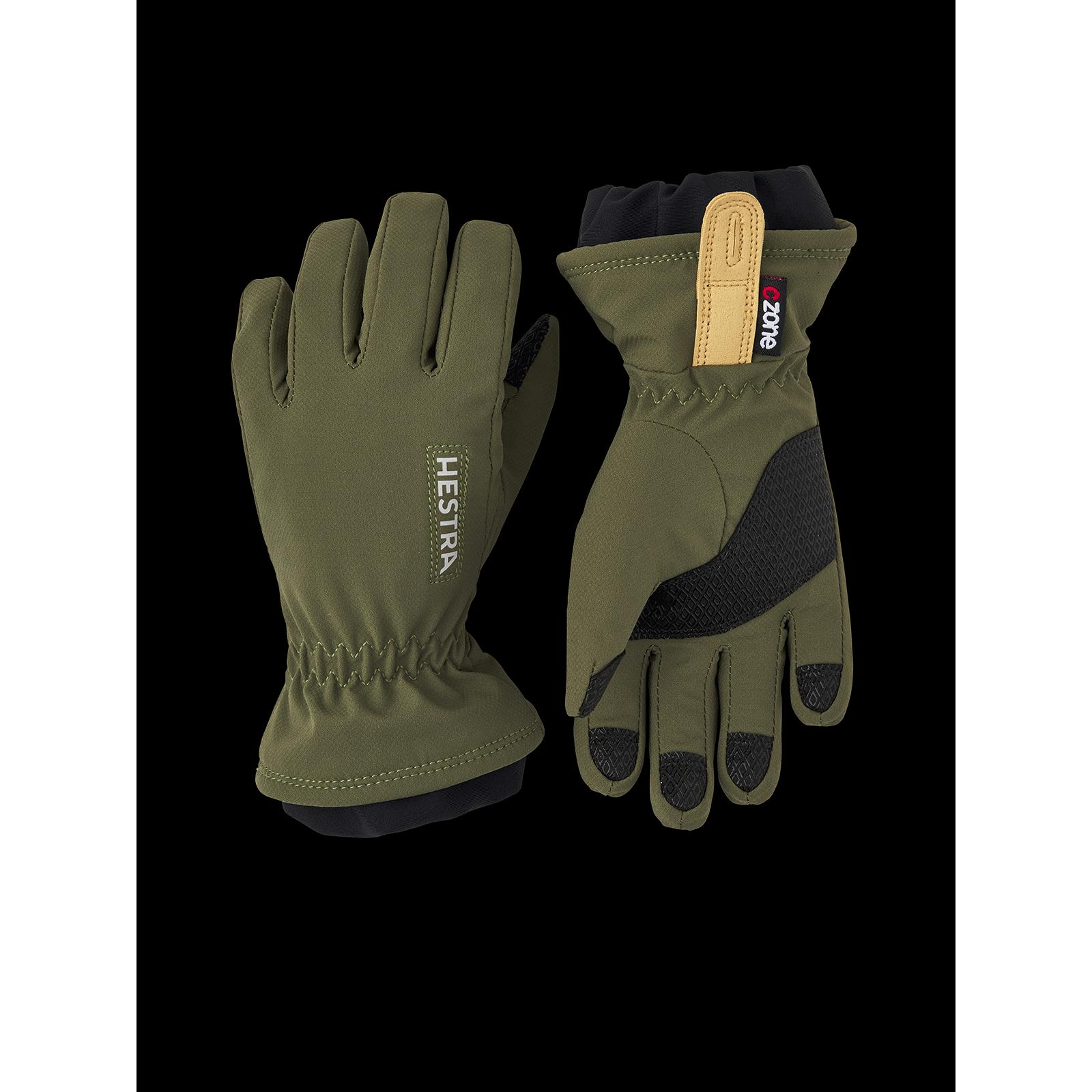 Hestra, Unisex, Handschuhe, Kid's Czone Pluto 5 Finger, Grün, (M)