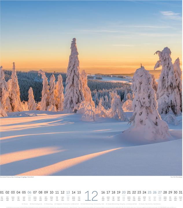 Image du produit Lichtblicke Kalender 2026 (48 x 54 cm, Couverture rigide, Allemand, Anglais, Français)