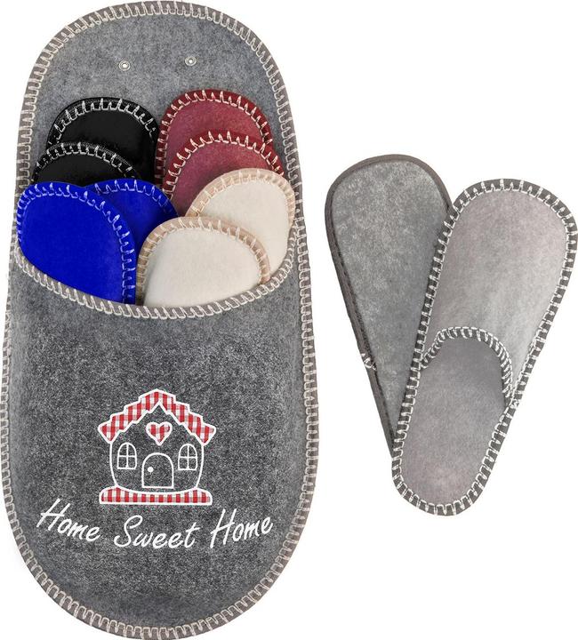 Produktbild Bootsy Haus Gästefinken-Set: 5 Paar bequeme Hausschuhe in diversen Farben (35, 36, 37, 38, 39, 40, 41, 42, 43, 44, 45)