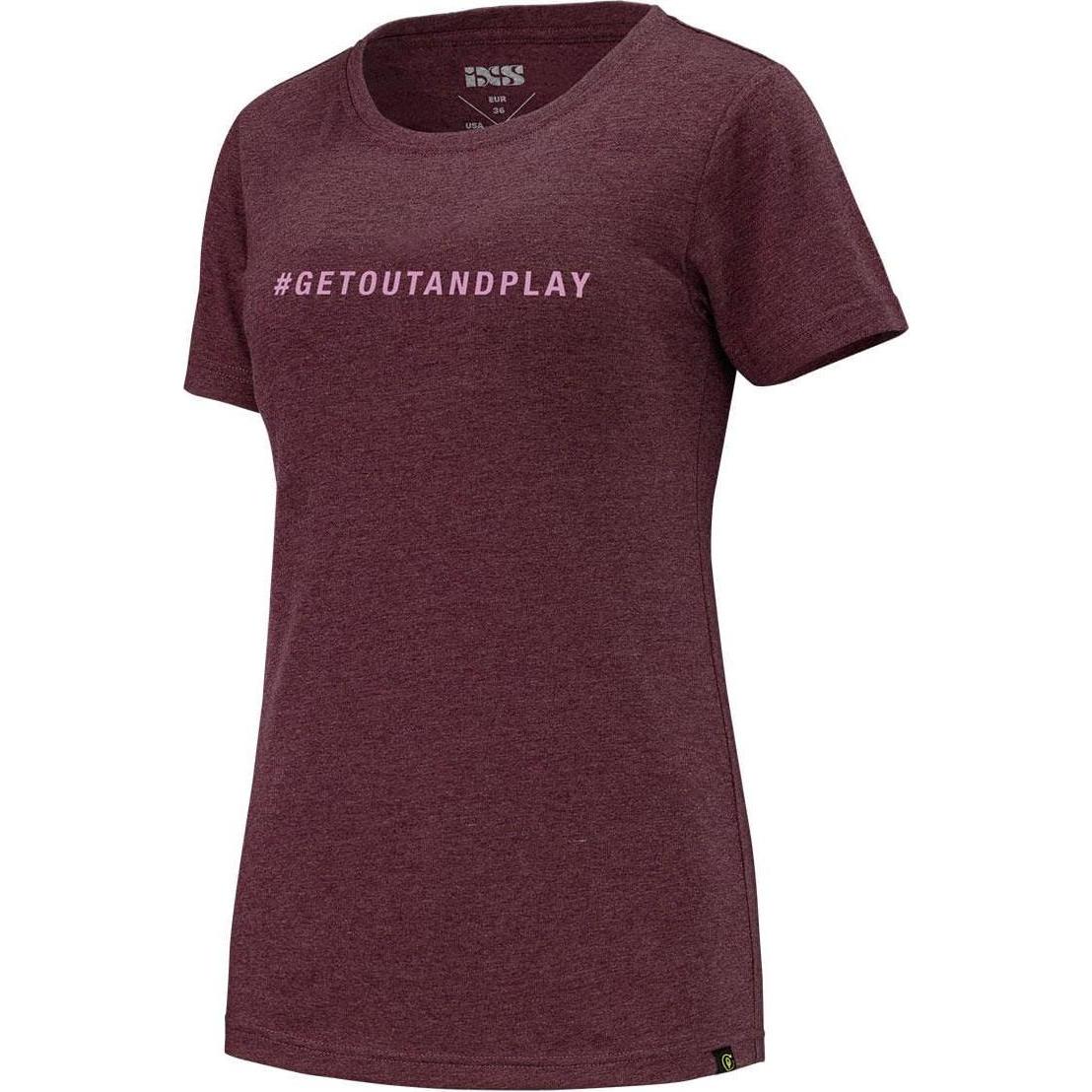 iXS, Damen, Sportshirt, organic Tee Damen (getoutandplay) (34), Violett, 34