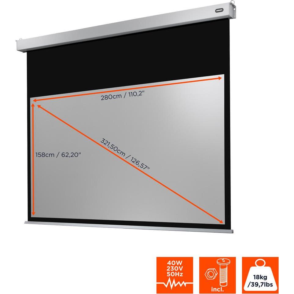 Thumbnail - Celexon Motor Professional Plus (126", 16:9), Leinwand, Weiss