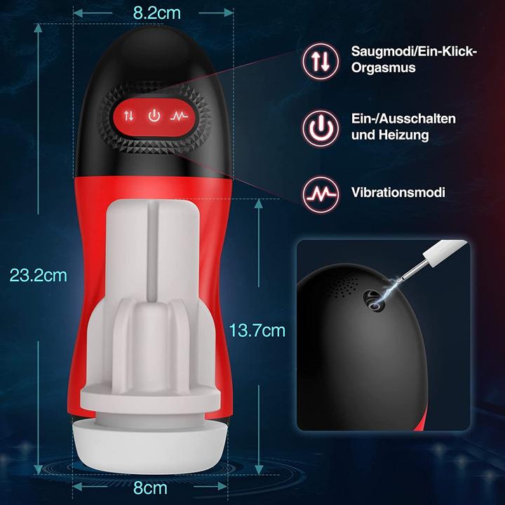 Produktbild Gobeken Elektrischer Masturbator Cup, Rot