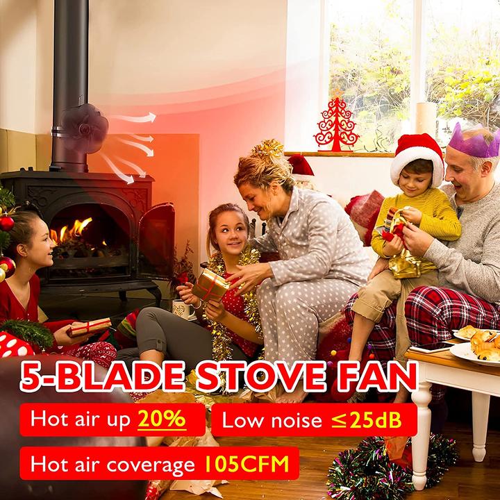 Immagine prodotto Xmasneed Ventilatore per camino (16 x 16 x 15,5 cm)