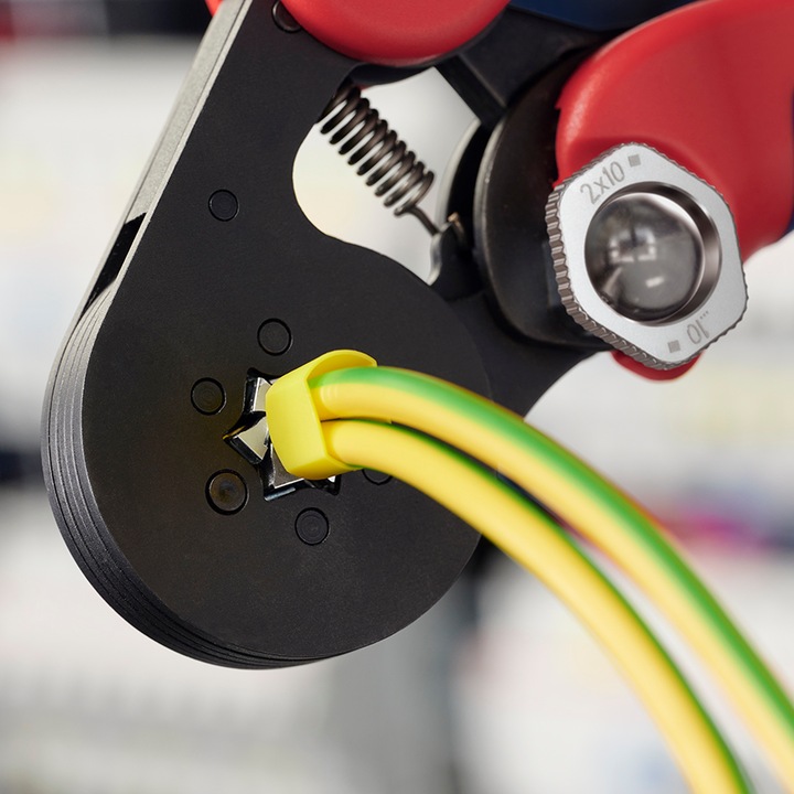 Actual product image Knipex Self-Adjusting Crimping Pliers for wire ferrules (180 mm)