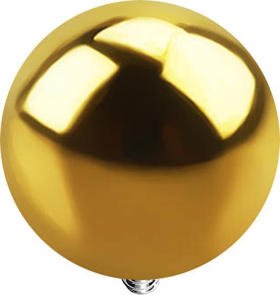 Actual product image Star Piercing Gold-plated dermal anchor ball (without brass, Titanium)
