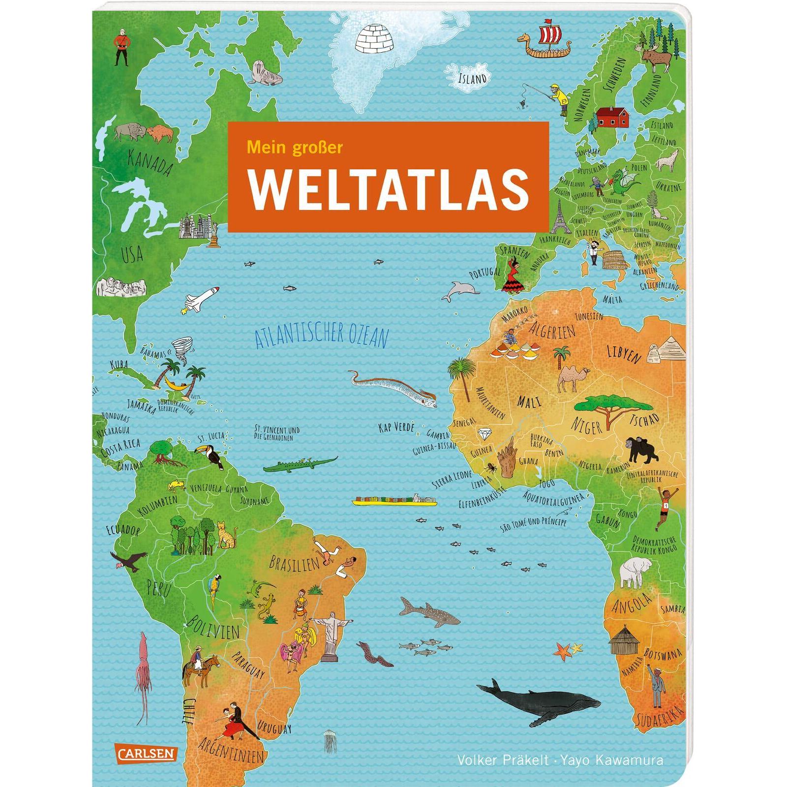 Mein grosser Weltatlas, Kinderbücher von Yayo Kawamura, Volker Präkelt