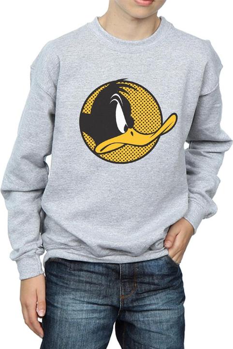 Actual product image Looney Tunes Boys Daffy Duck Dotted Profile Sweatshirt (140, 146)