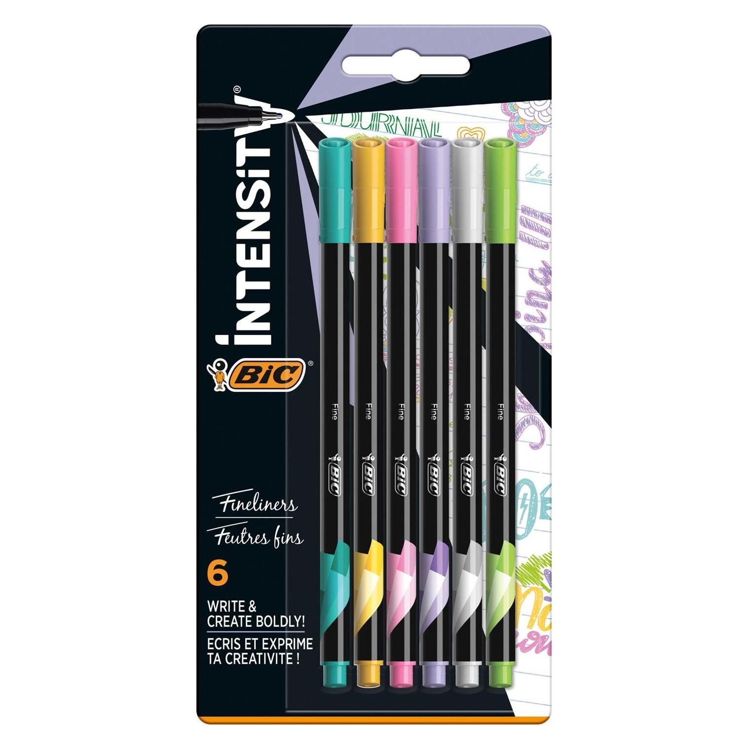 Bic, Penne, IntensitÀ - Penna Fine (Multicolore, 6 X)