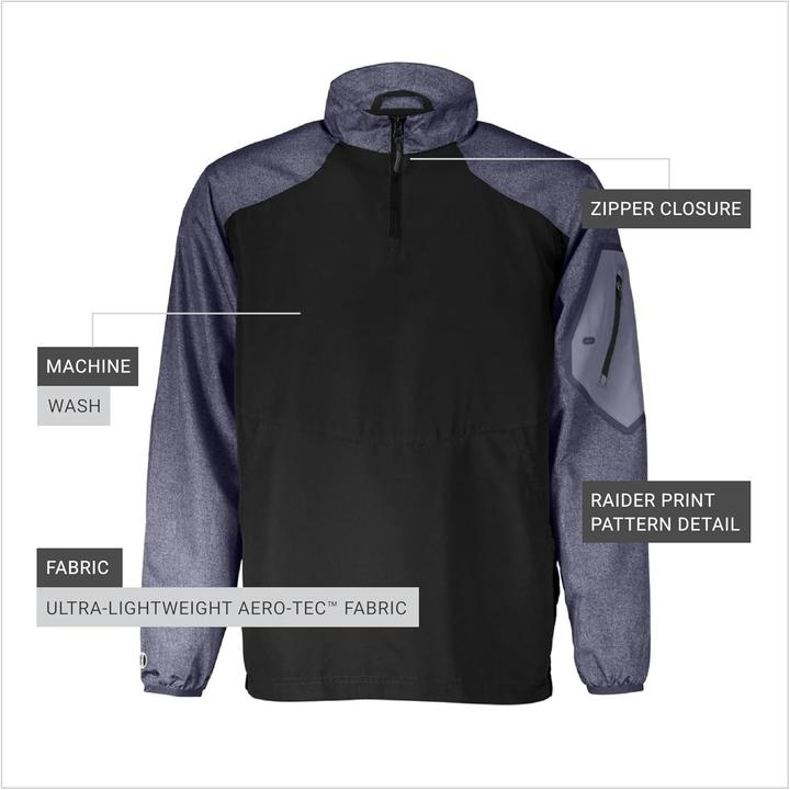 Produktbild Holloway Heren Raider Pullover Shirt, Carbon Prt/Blck, 3XL (3XL)