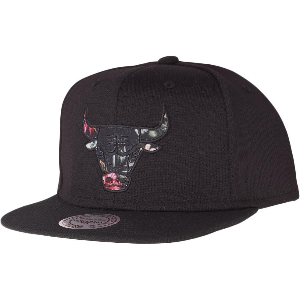 Mitchell & Ness, Herren, Cap, Floral Infill Chicago Bulls, Schwarz