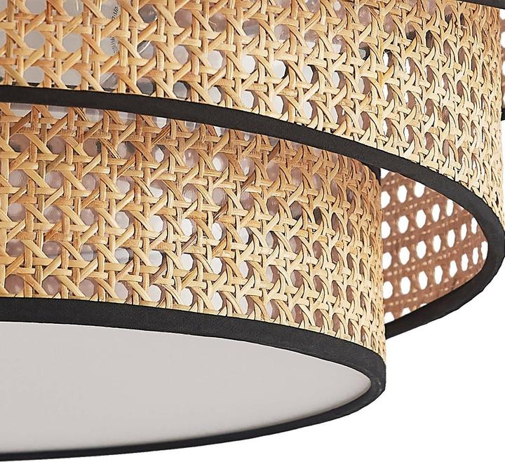 Actual product image Lucande Elowen ceiling lamp, bamboo mesh (E27)