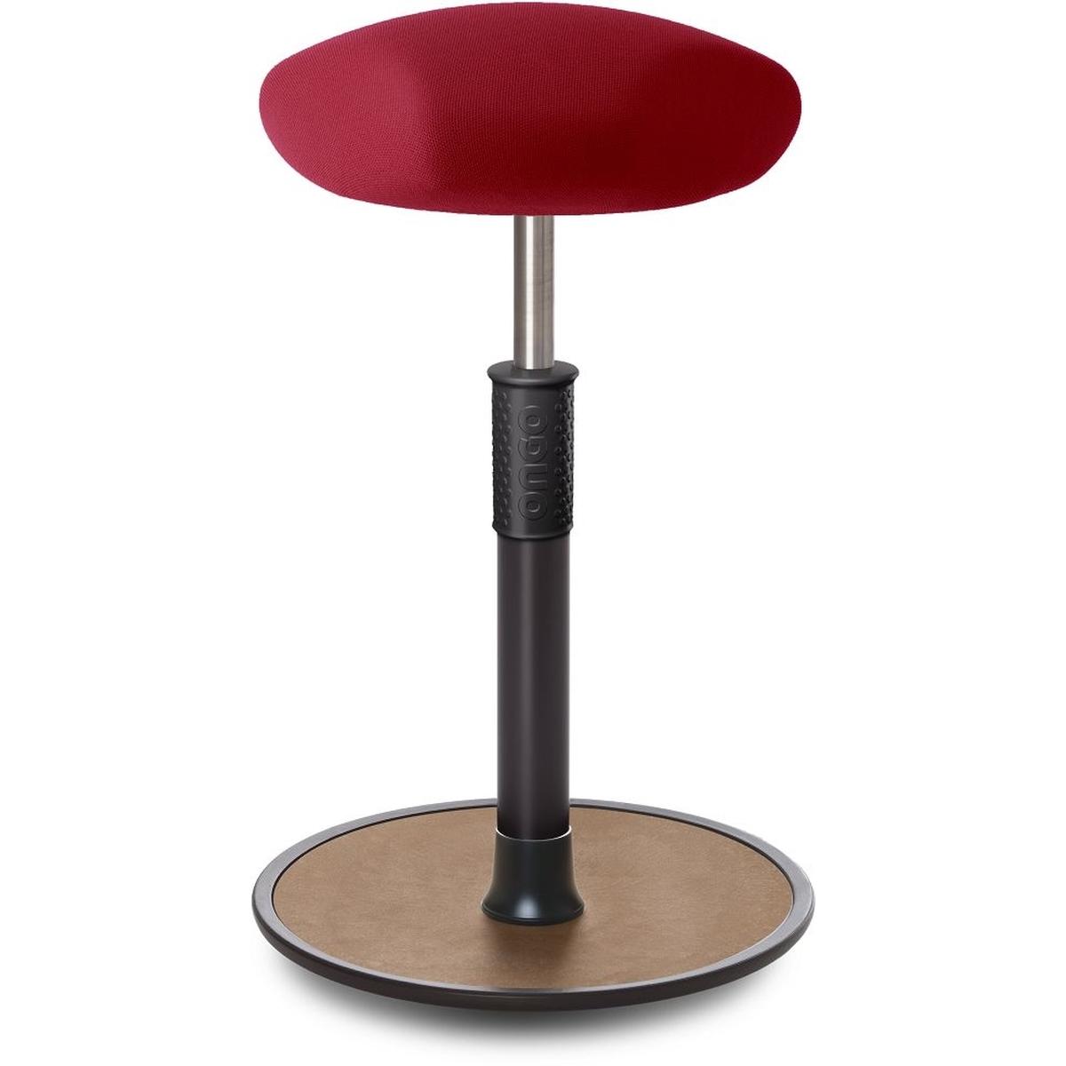 Ongo, Bürostuhl, Sitz- Stehhocker Free Tall Triangel Gestrick Dunkelrot schwarz /Natur