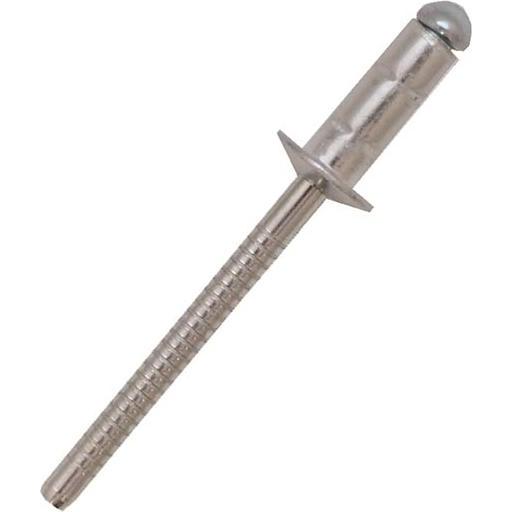 Rs Pro, Möbelausstattung, Blind Niet, Ø 4.8mm x 12mm, Grau, Edelstahl, 4.9mm aus Edelstahl, min. 3mm, max. 7mm