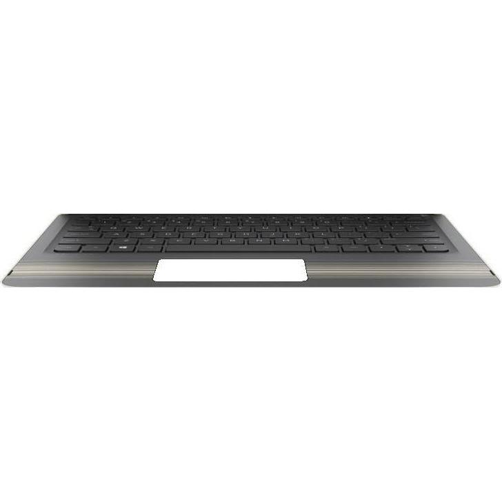 Thumbnail - HP Top Cover & Keyboard (Nordic), Notebook Ersatzteile, Schwarz, Gold