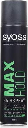 Syoss Max Hold Hairspray Spray Hairspray Mega Strong 300Ml (300 ml)