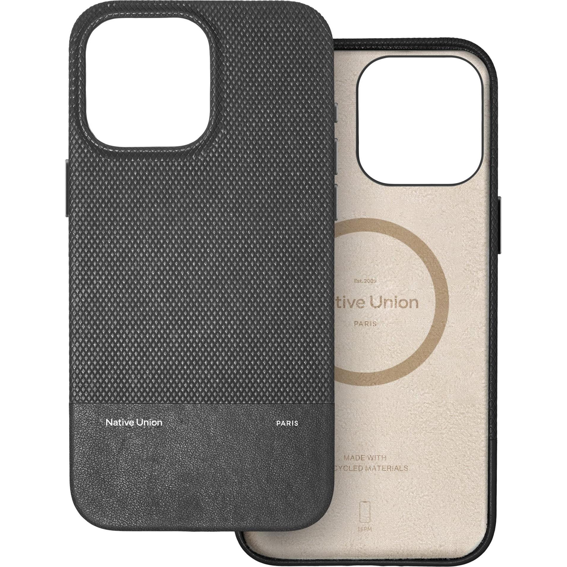 Native Union RECLA-BLK-NP24PM (Apple iPhone 16 Pro Max), Smartphone Hülle, Schwarz