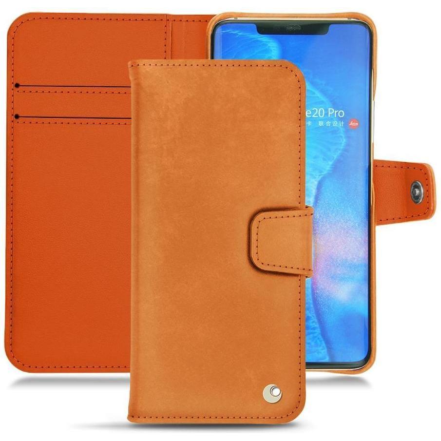 Noreve Lederschutzhülle Wallet (Huawei Mate 20 Pro), Smartphone Hülle, Orange