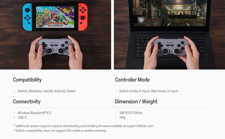 Immagine prodotto 8bitdo Sn30 Pro (Android, PC, Switch, iOS)