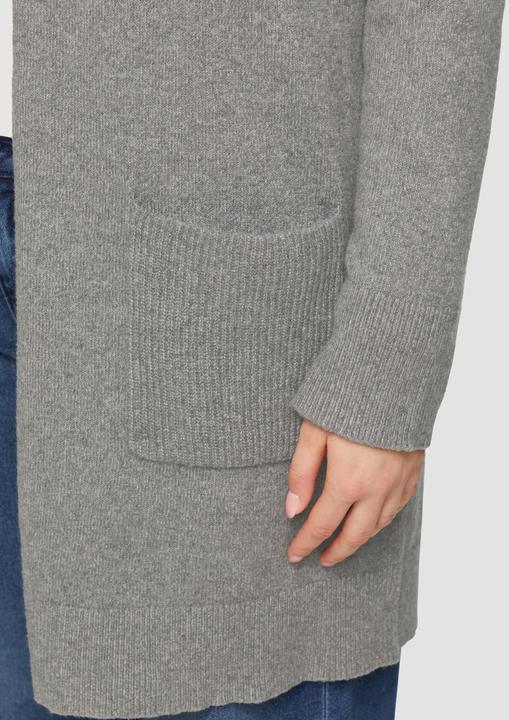 Actual product image S.Oliver Strickjacke Lange Strickjacke mit Rippbündchen (48)